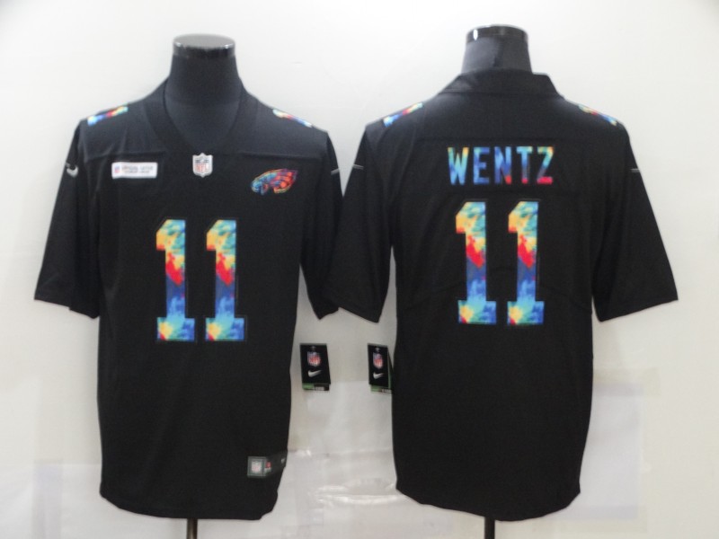 Men's Philadelphia Eagles Carson Wentz #11 Black Team Jersey
